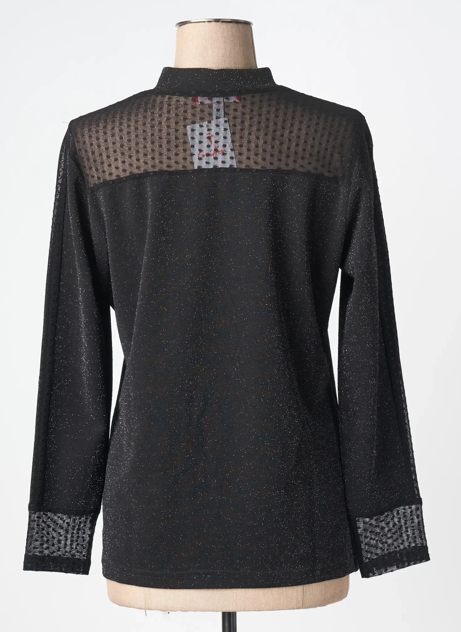 Top Griffon Noir Manches Longues