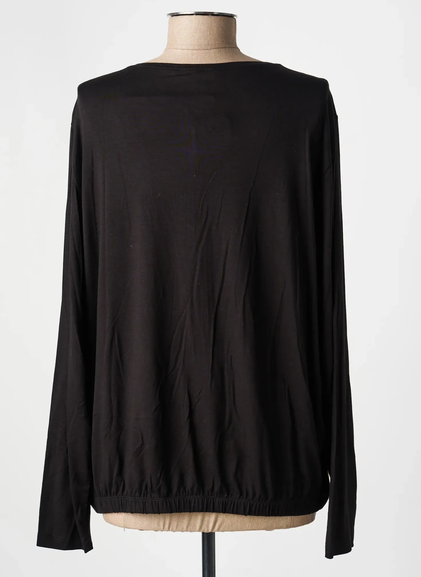 Top Hajo Noir Manches Longues