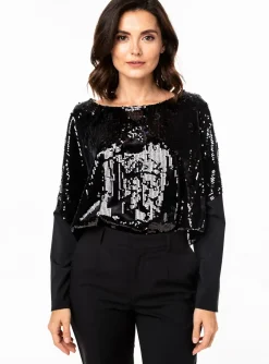 Top Joseph Ribkoff Noir Manches Longues