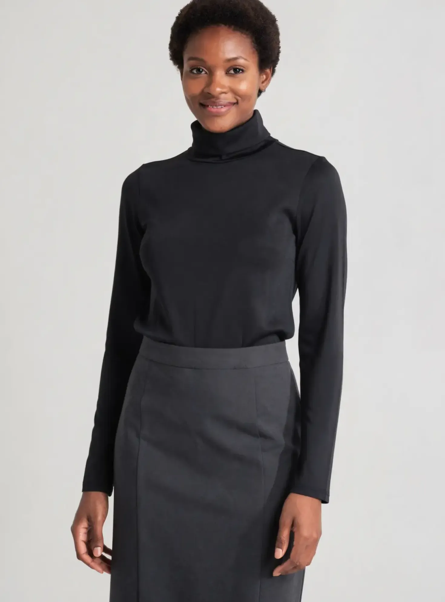 Top Lemahieu Noir Manches Longues