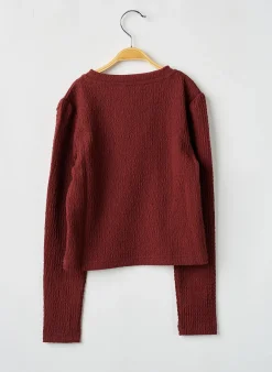 Top Levv Label Marron Manches Longues