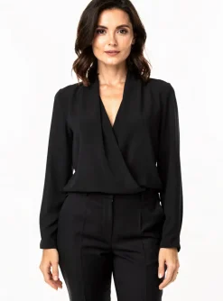 Top Made In Italy Noir Manches Longues