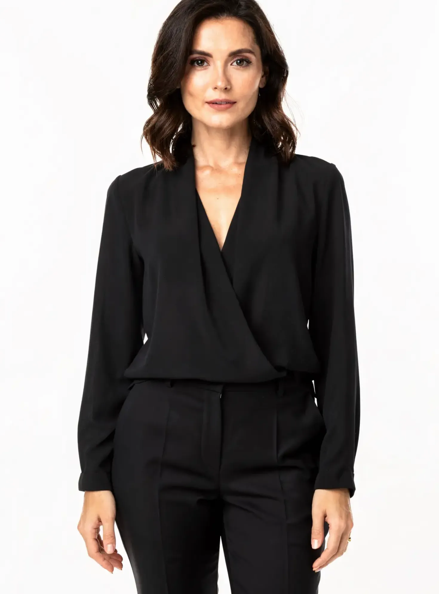 Top Made In Italy Noir Manches Longues
