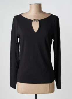 Top Nathalie Chaize Noir Manches Longues
