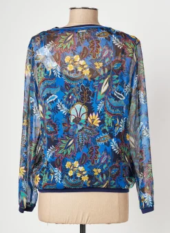 Top One Step Bleu Manches Longues