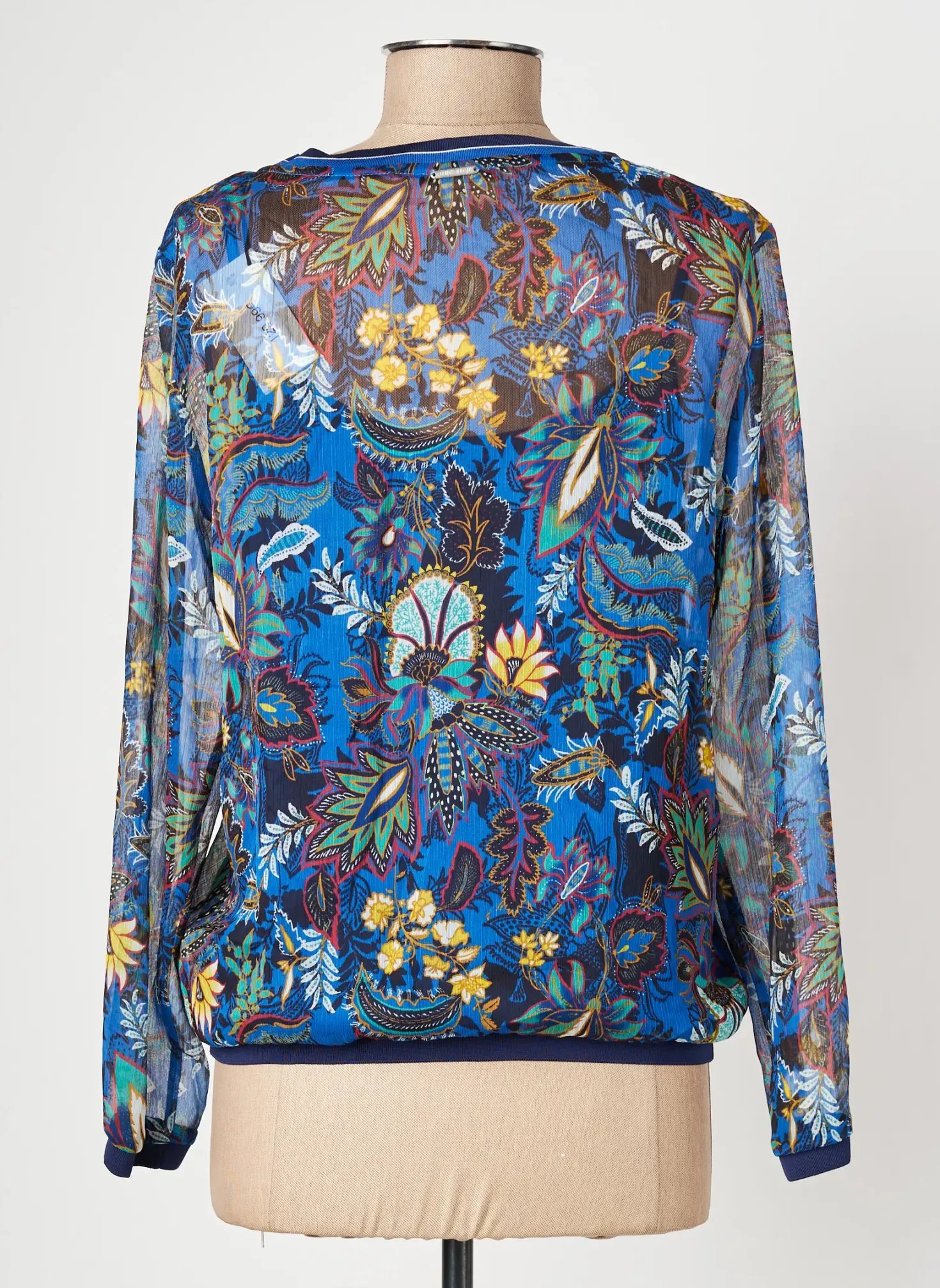 Top One Step Bleu Manches Longues