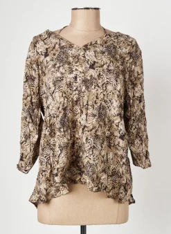 Top One Step Marron Manches 3/4