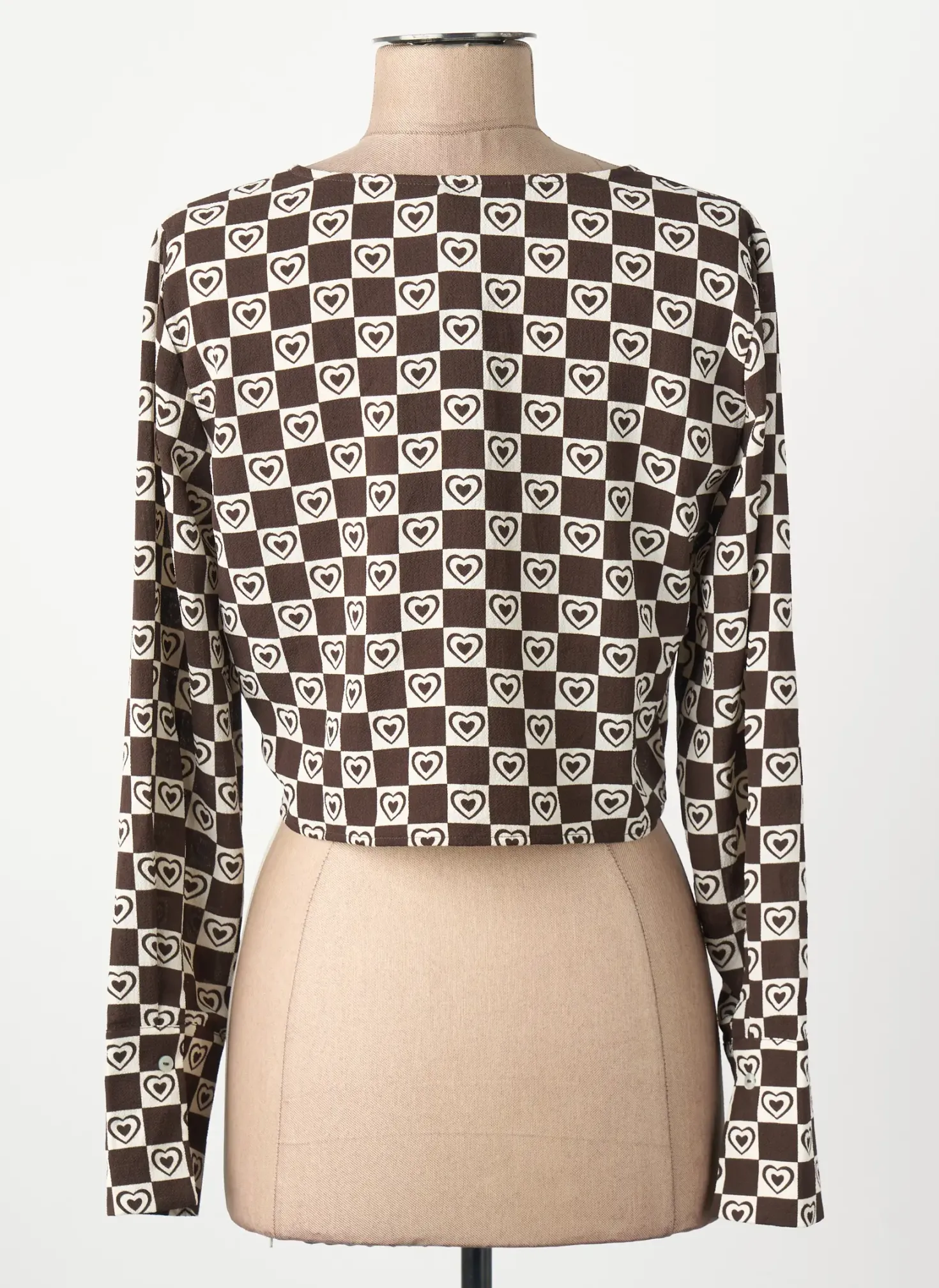 Top Only Marron Manches Longues