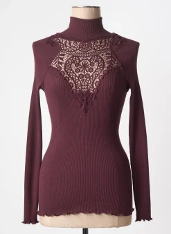 Top Oscalito Violet Manches Longues