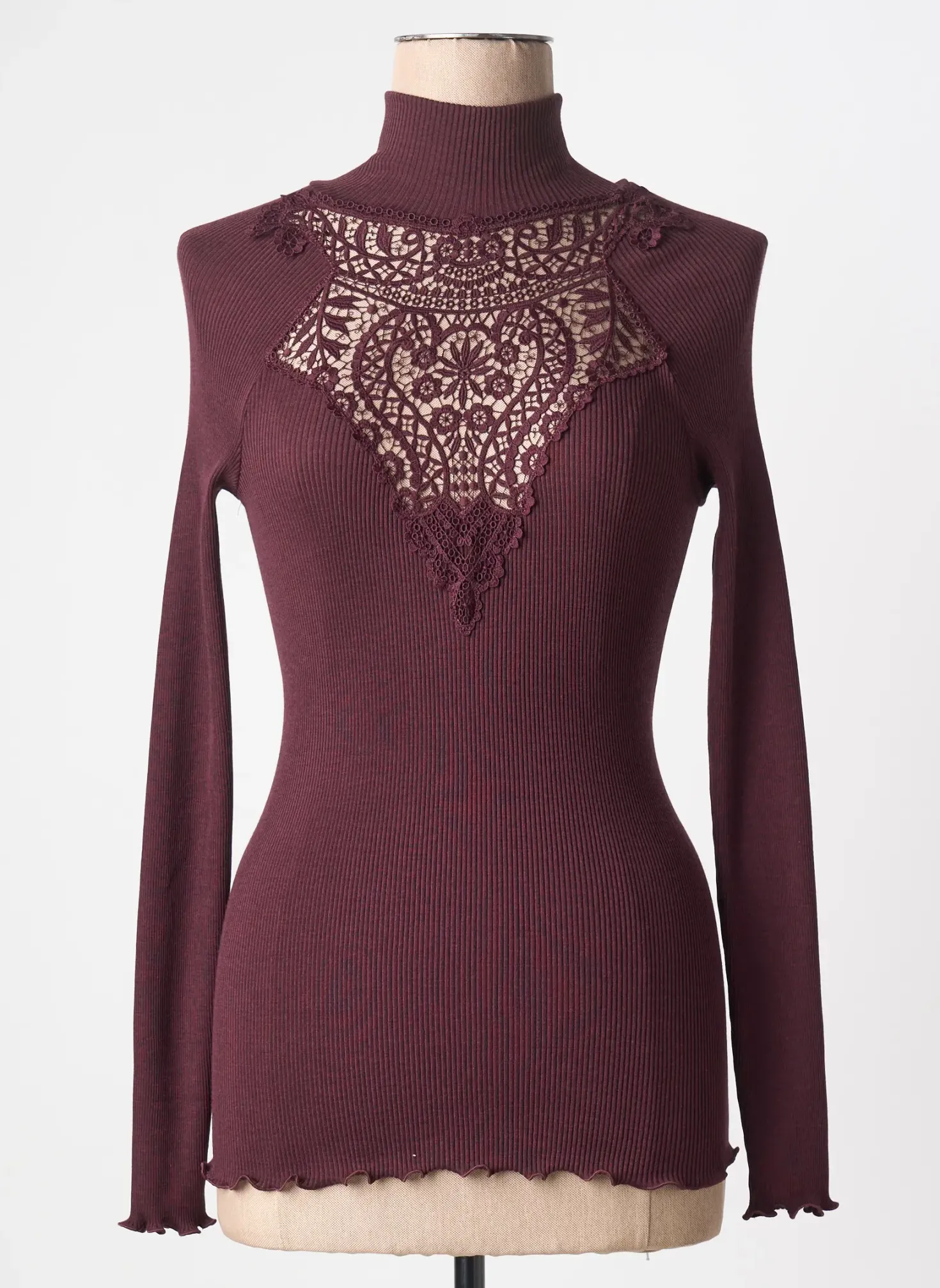 Top Oscalito Violet Manches Longues