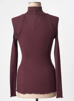 Top Oscalito Violet Manches Longues