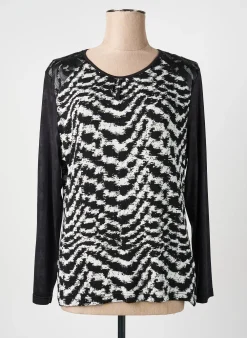 Top Quattro Noir Manches Longues