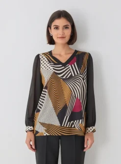 Top Quattro Noir Manches Longues
