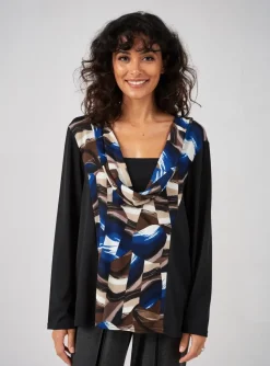 Top Quattro Noir Manches Longues