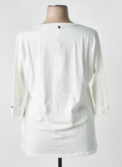 Top Sheego Blanc Manches Longues