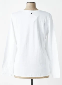 Top Sheego Blanc Manches Longues