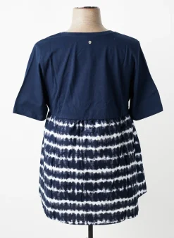 Top Sheego Bleu Manches 3/4