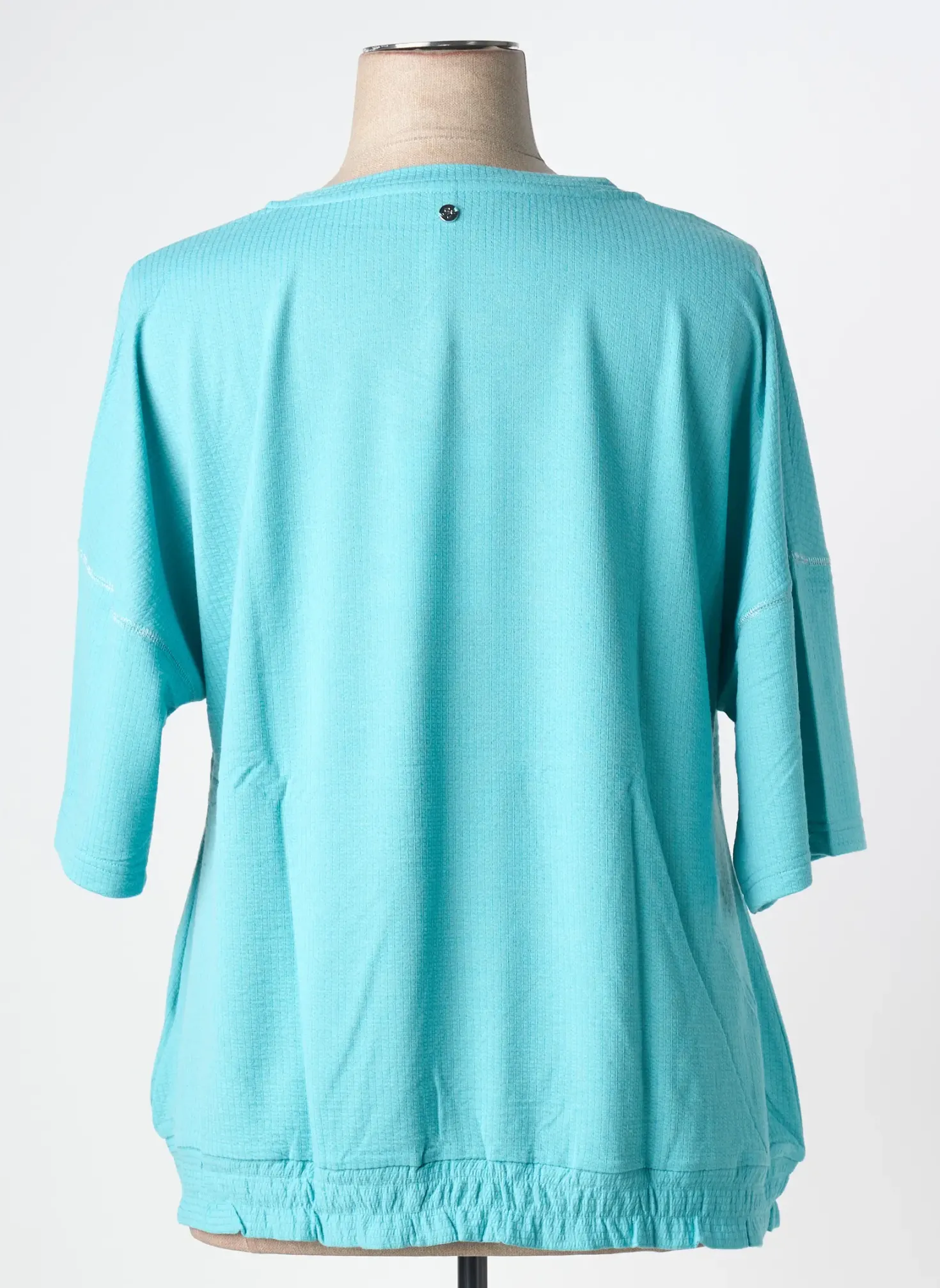 Top Sheego Bleu Manches 3/4