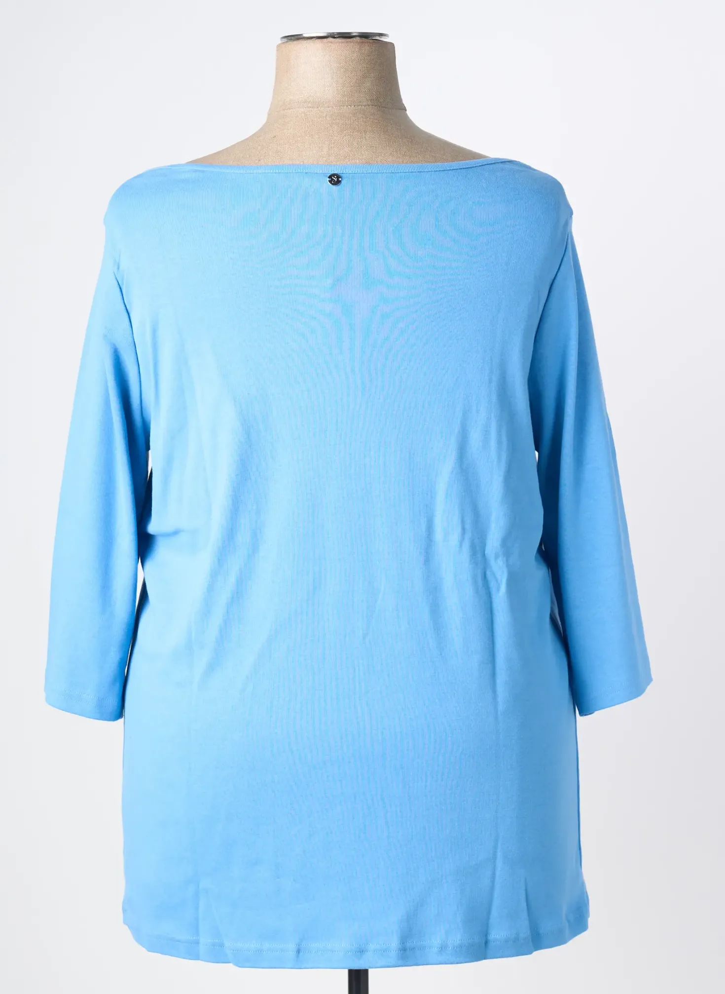 Top Sheego Bleu Manches 3/4