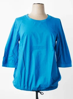 Top Sheego Bleu Manches 3/4