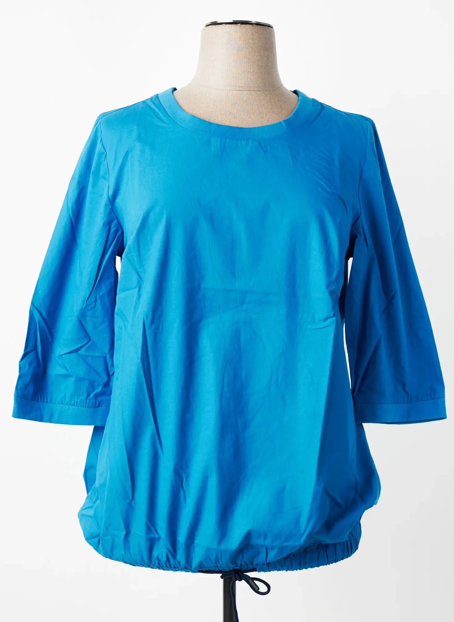 Top Sheego Bleu Manches 3/4