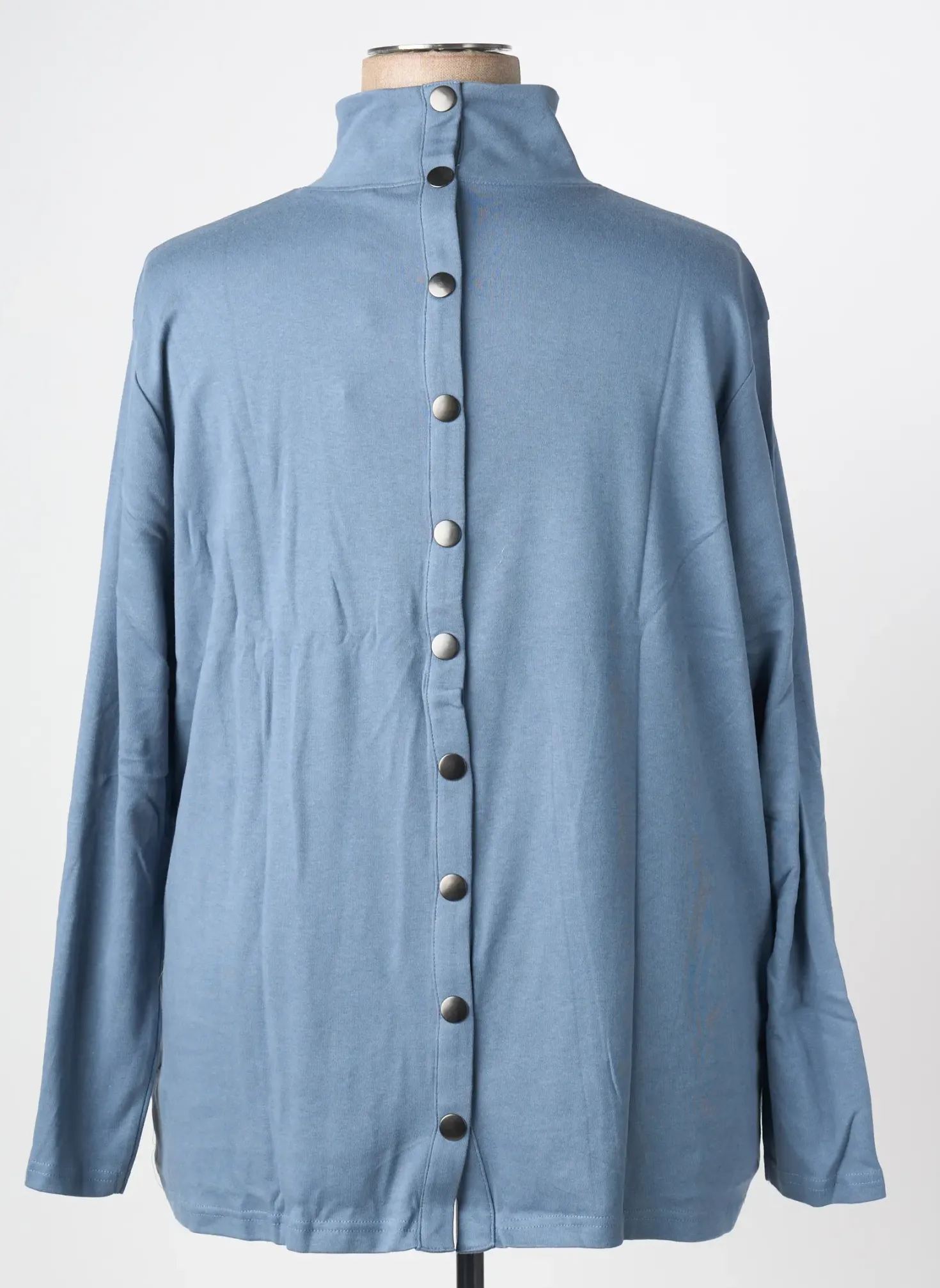 Top Sheego Bleu Manches Longues