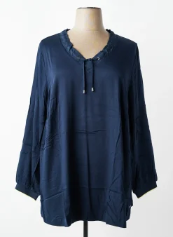 Top Sheego Bleu Manches Longues