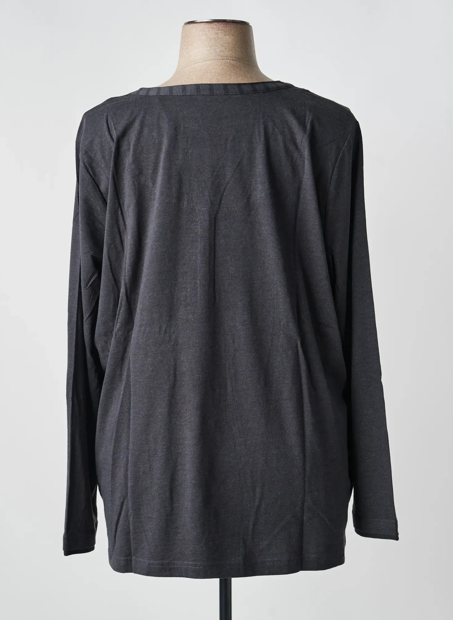 Top Sheego Gris Manches Longues