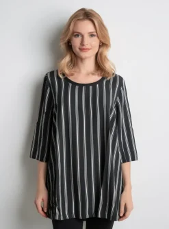 Top Sheego Noir Manches 3/4