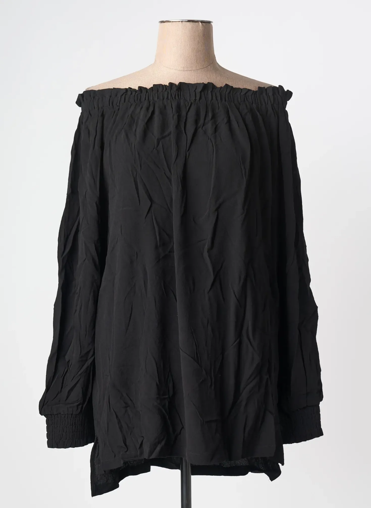 Top Sheego Noir Manches Longues