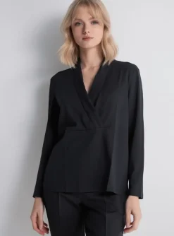 Top Sheego Noir Manches Longues