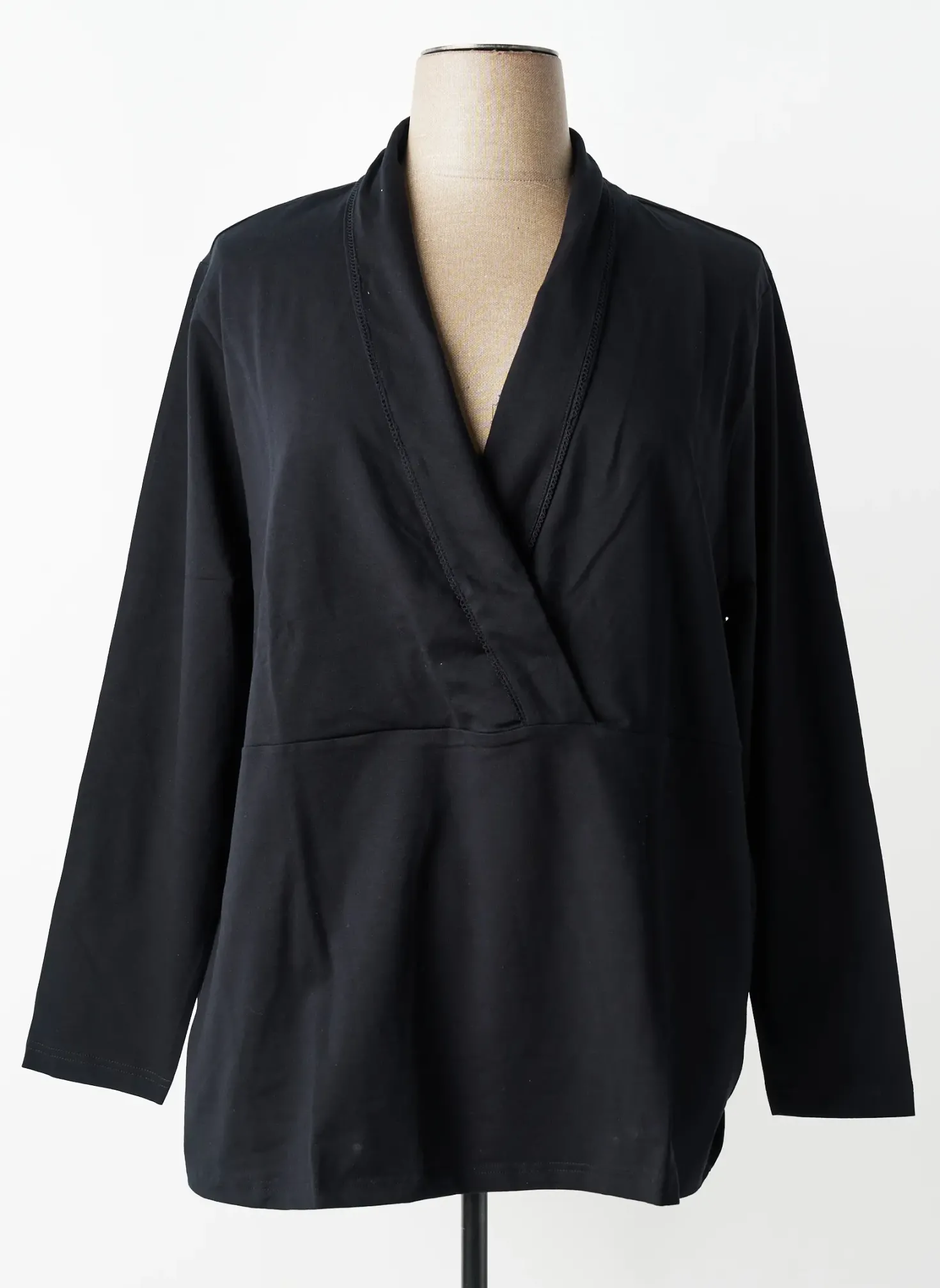 Top Sheego Noir Manches Longues