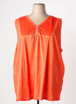 Top Sheego Orange Sans Manche