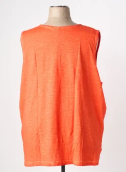 Top Sheego Orange Sans Manche