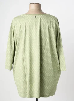 Top Sheego Vert Manches Longues