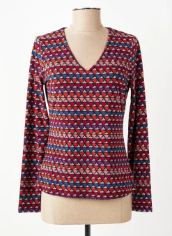 Top Surkana Orange Manches Longues