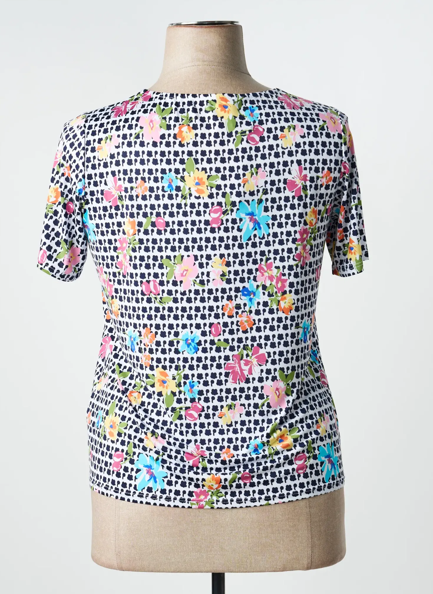 Top Telmail Noir Manches Courtes