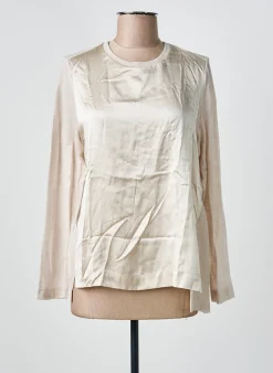 Top Whyci Milano Beige Manches Longues