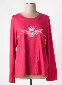 T-shirt Aeronautica Rose Manches Longues