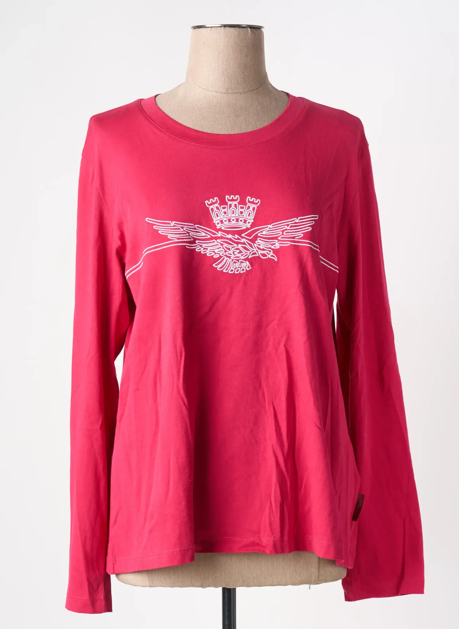T-shirt Aeronautica Rose Manches Longues