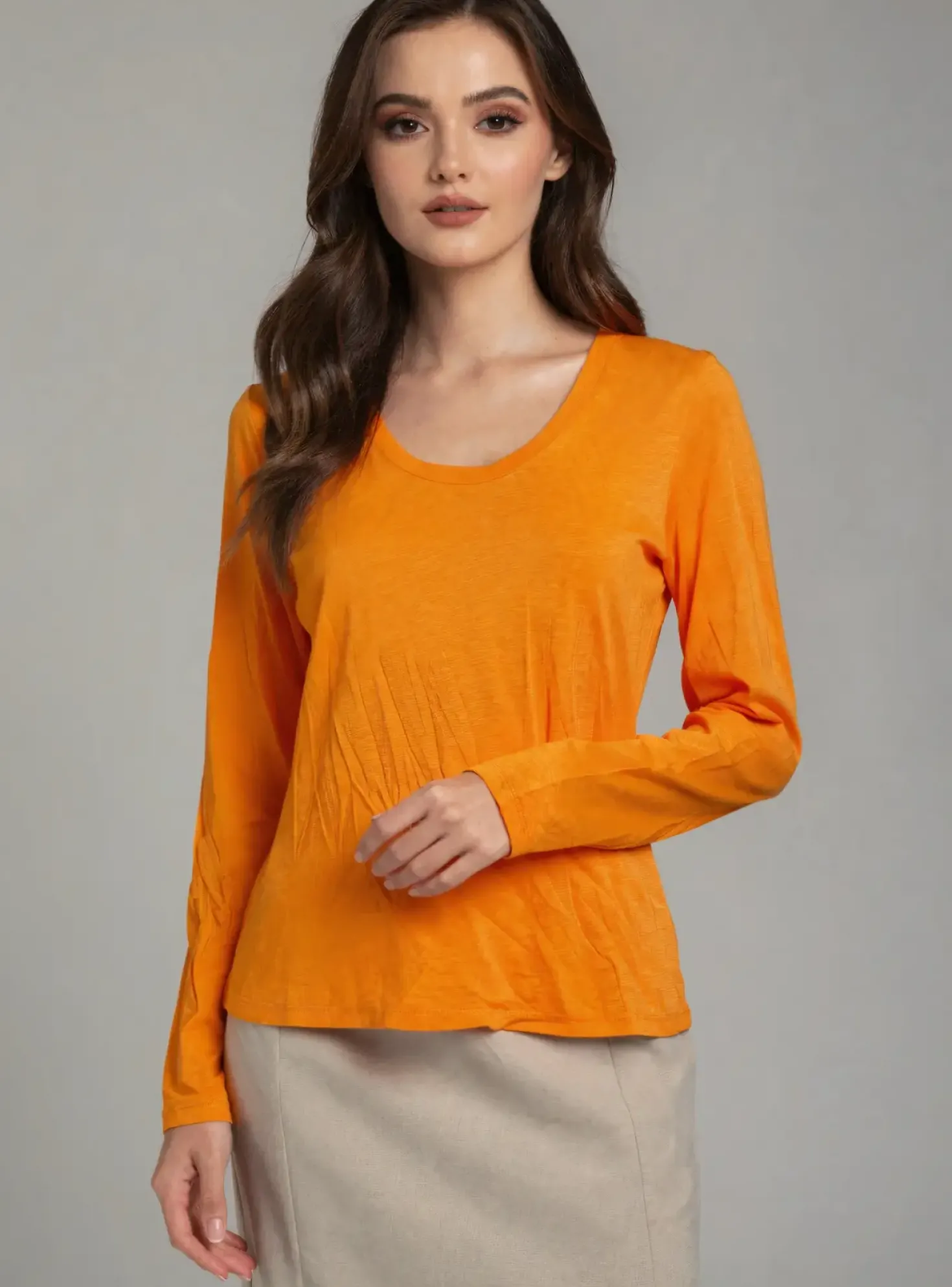 T-shirt American Vintage Orange Manches Longues