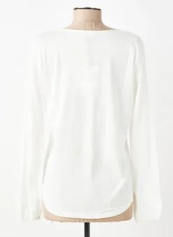 T-shirt Andam Blanc Manches Longues
