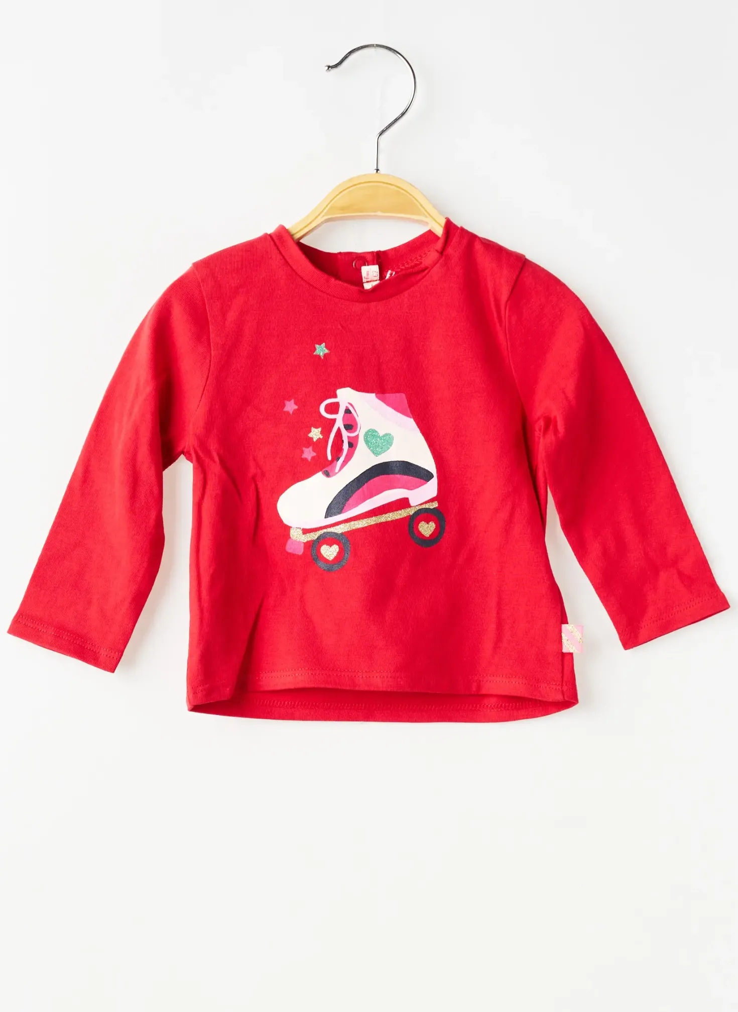 T-shirt Billieblush Rouge Manches Longues