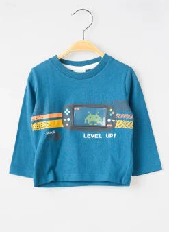 T-shirt Boboli Bleu Manches Longues
