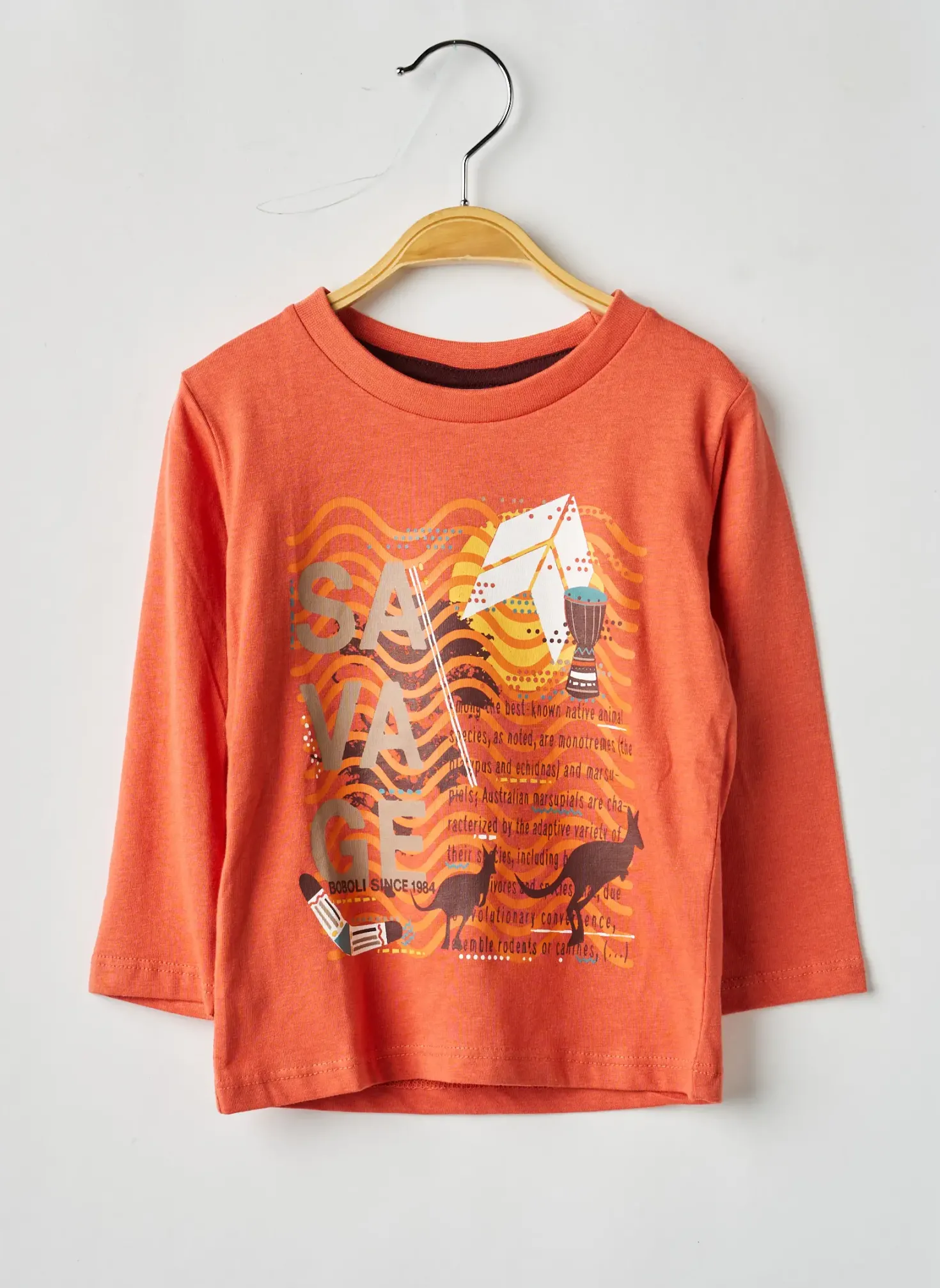 T-shirt Boboli Orange Manches Longues