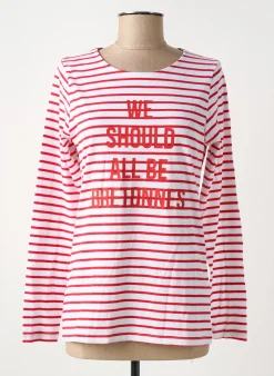 T-shirt Breizh Angel Rouge Manches Longues