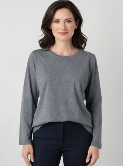 T-shirt Concept K Gris Manches Longues