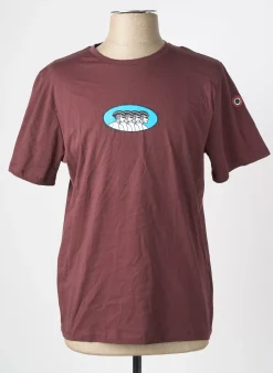 T-shirt Cyclo Club Marcel Marron