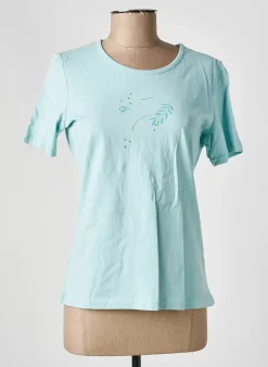 T-shirt Damart Bleu Manches Courtes