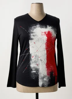 T-shirt Desaivre Noir Manches Longues